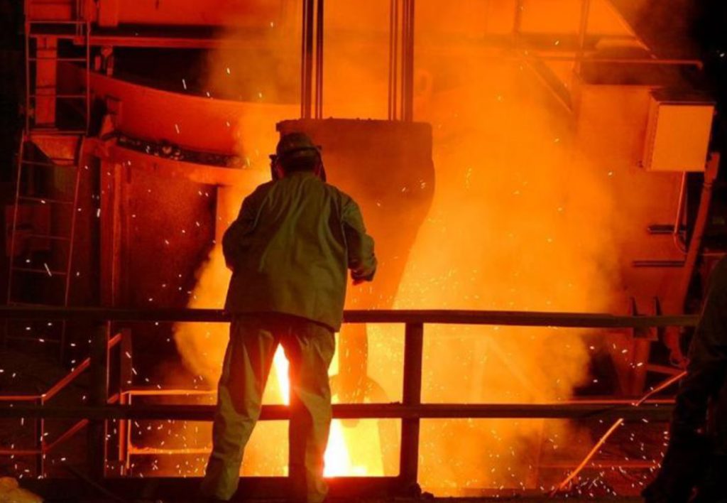 How is the purity of molten steel improved and grain refinement ensured in production?